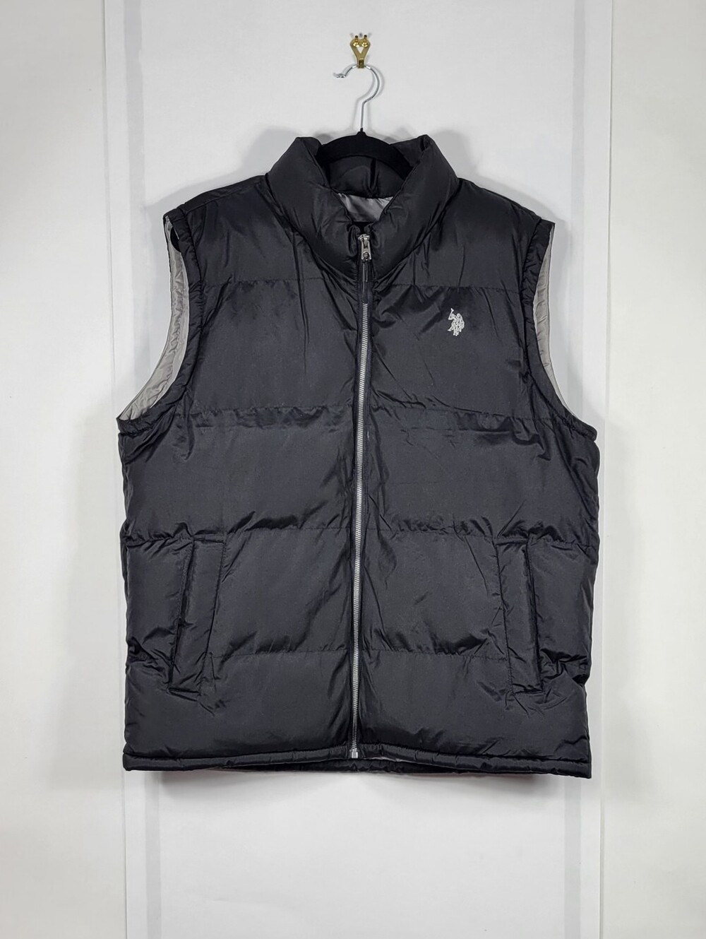U.S. Polo Assn. Men's Black Quilted Puffer Vest #863 Size L